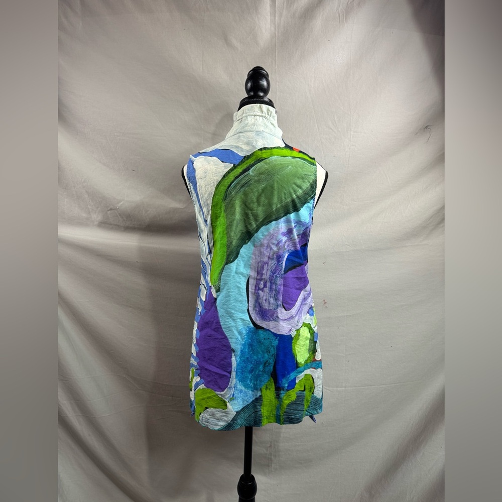 Claire Desjardins Abstract Sleeveless Blouse XS - Picture 4 of 5